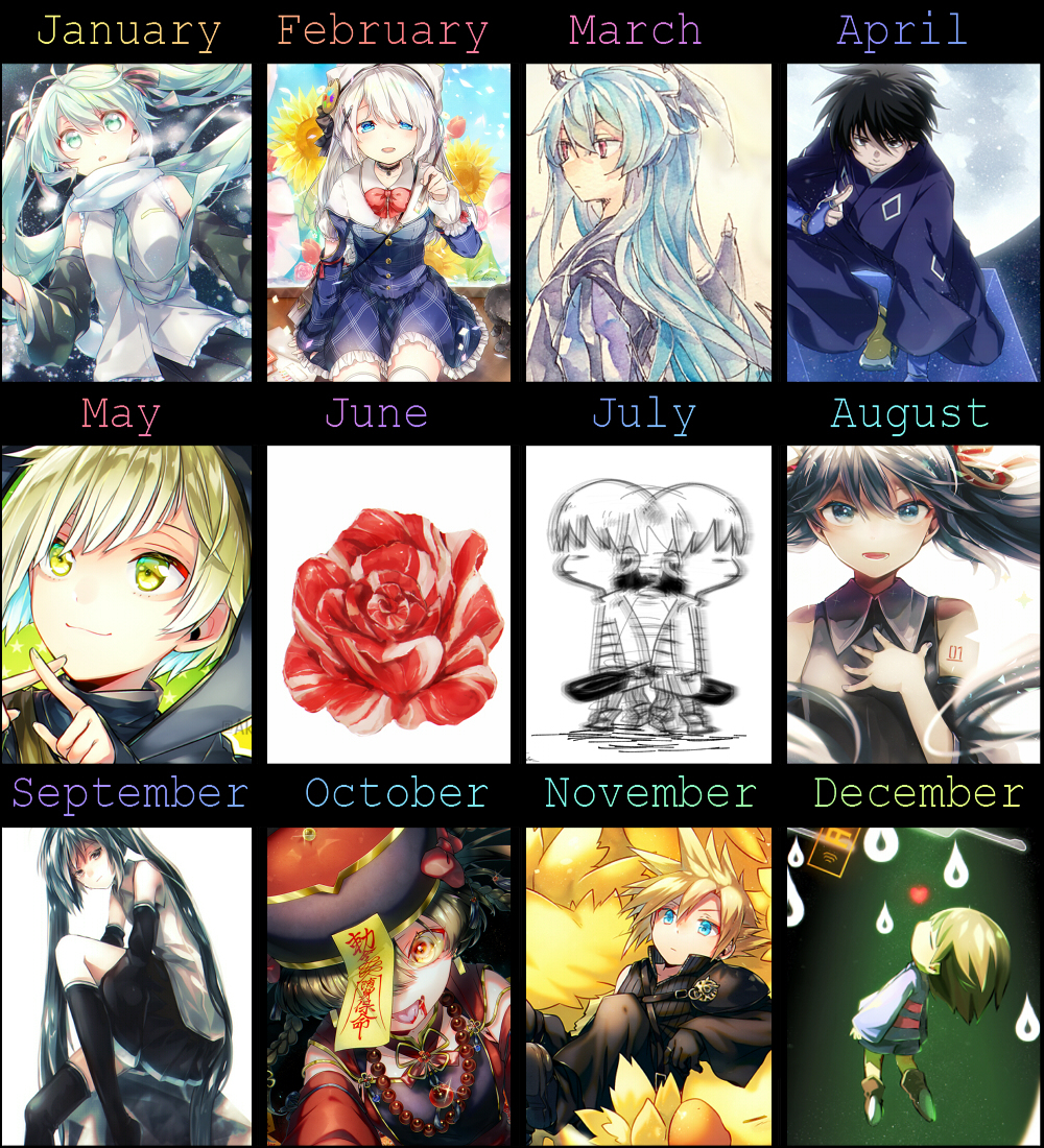 This is a pixiv picture whose title is 2018絵師進化録.