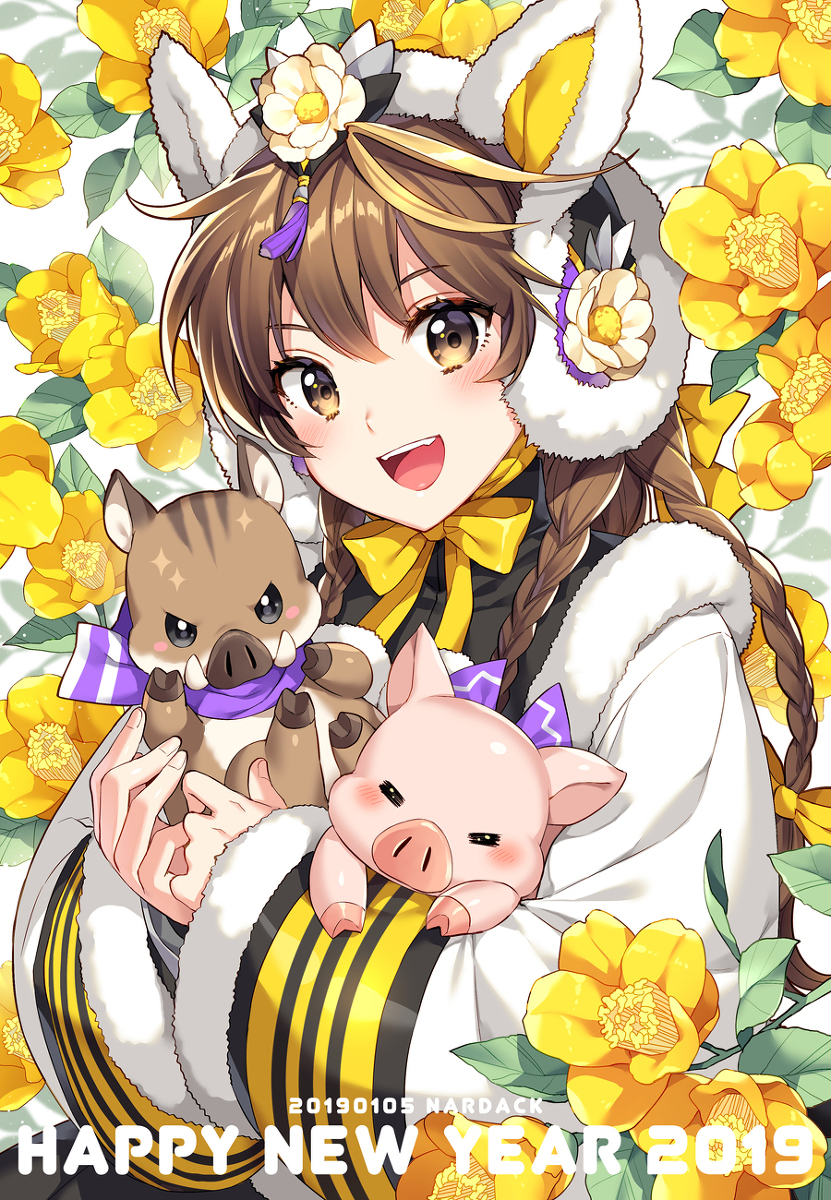 This is a pixiv picture whose title is Happy New Year 2019.