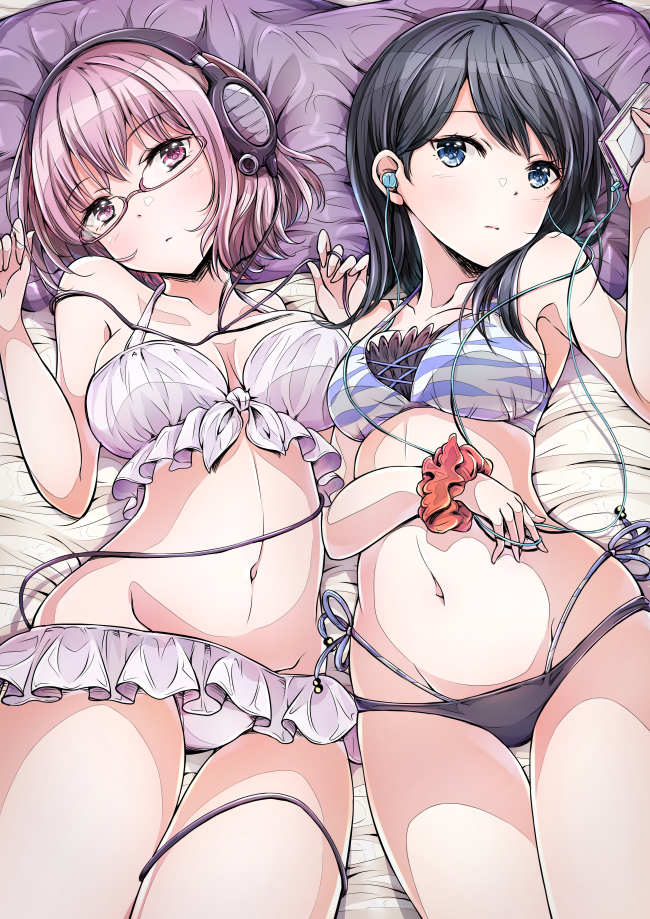 This is a pixiv picture whose title is 新条アカネと宝多六花.