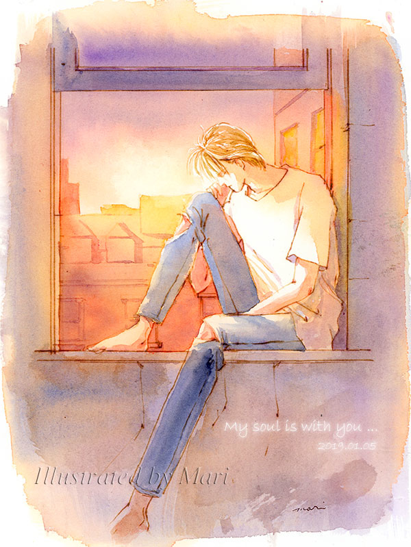 This is a pixiv picture whose title is アッシュ・リンクス　「光の庭」より.