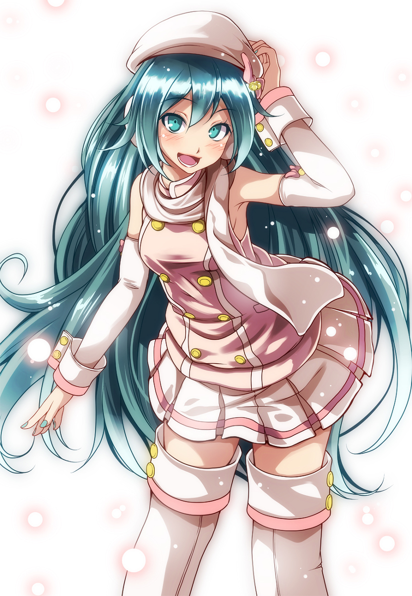 This is a pixiv picture whose title is 【初音ミク】 パウダー.