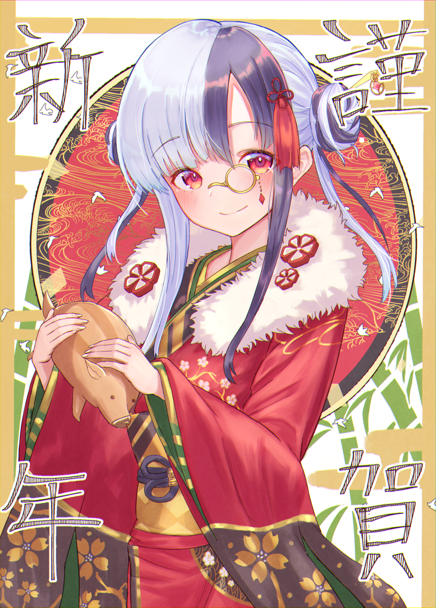 This is a pixiv picture whose title is 年賀絵.