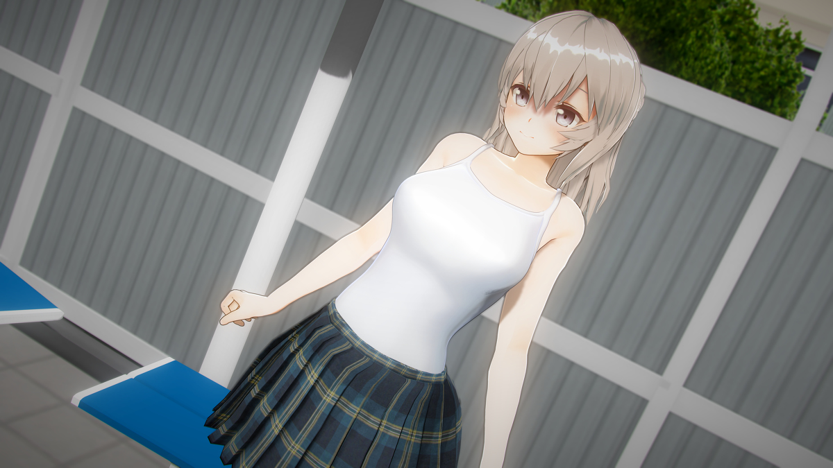 This is a pixiv picture whose title is 白スク水！！.
