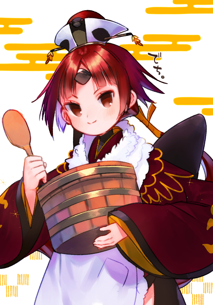 This is a pixiv picture whose title is 紅女将.