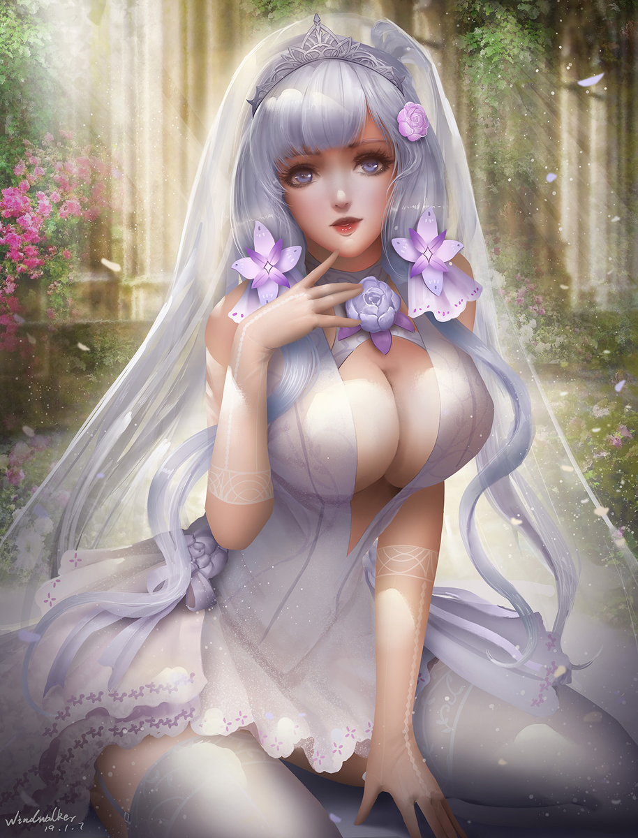 This is a pixiv picture whose title is Illustrious.