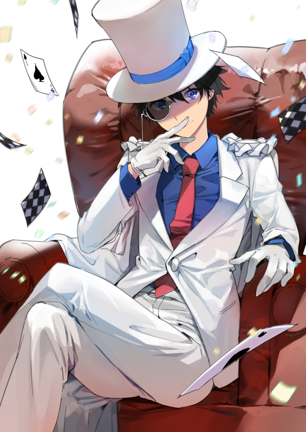 This is a pixiv picture whose title is 怪盗キッド.