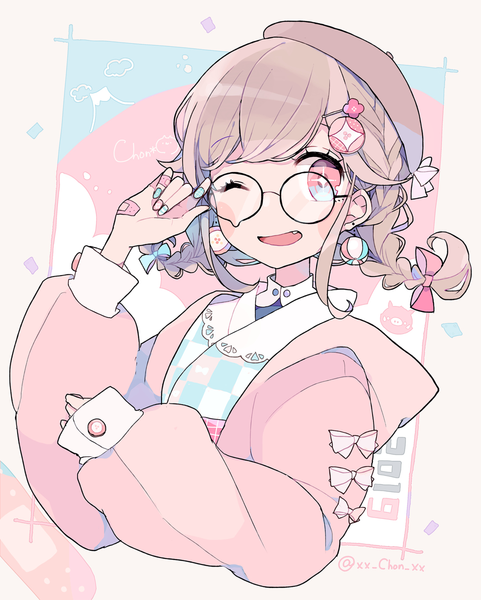 This is a pixiv picture whose title is 和服×パーカー.