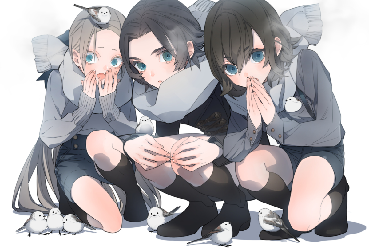 This is a pixiv picture whose title is シマエナガ.