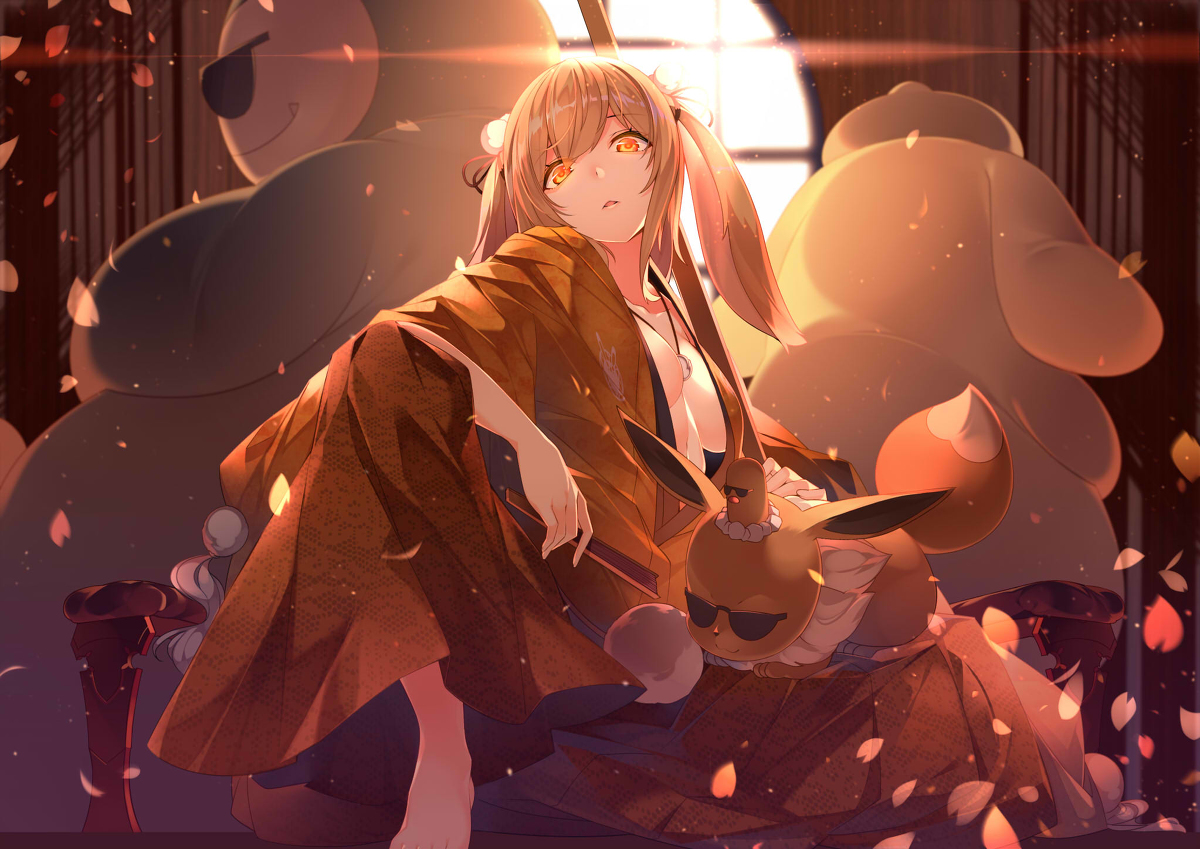 This is a pixiv picture whose title is 因幡組　組長　.