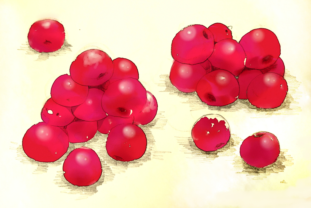 This is a pixiv picture whose title is 山盛りカリカリ梅.