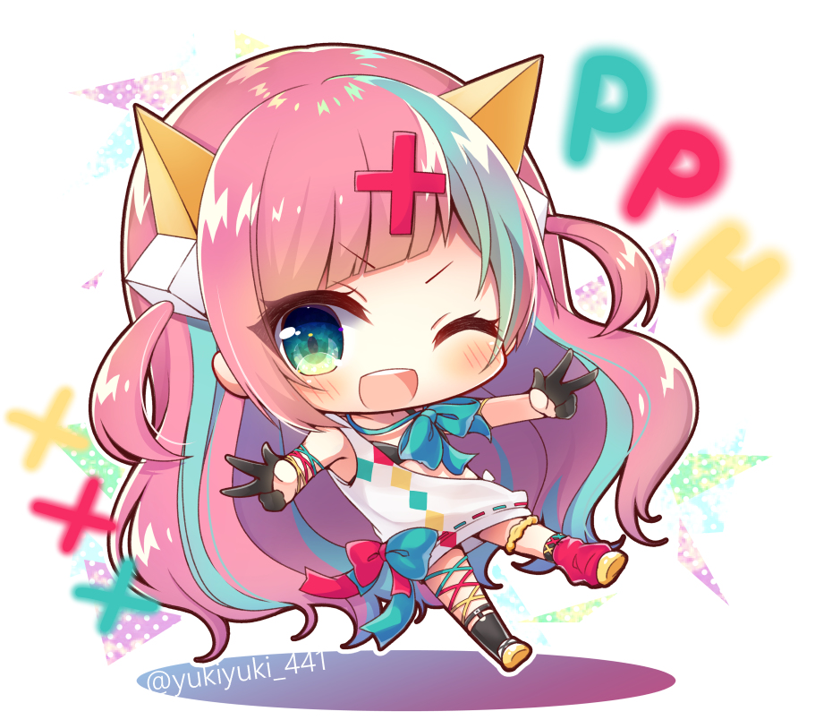 This is a pixiv picture whose title is ピンキーポップヘップバーンちゃん！.