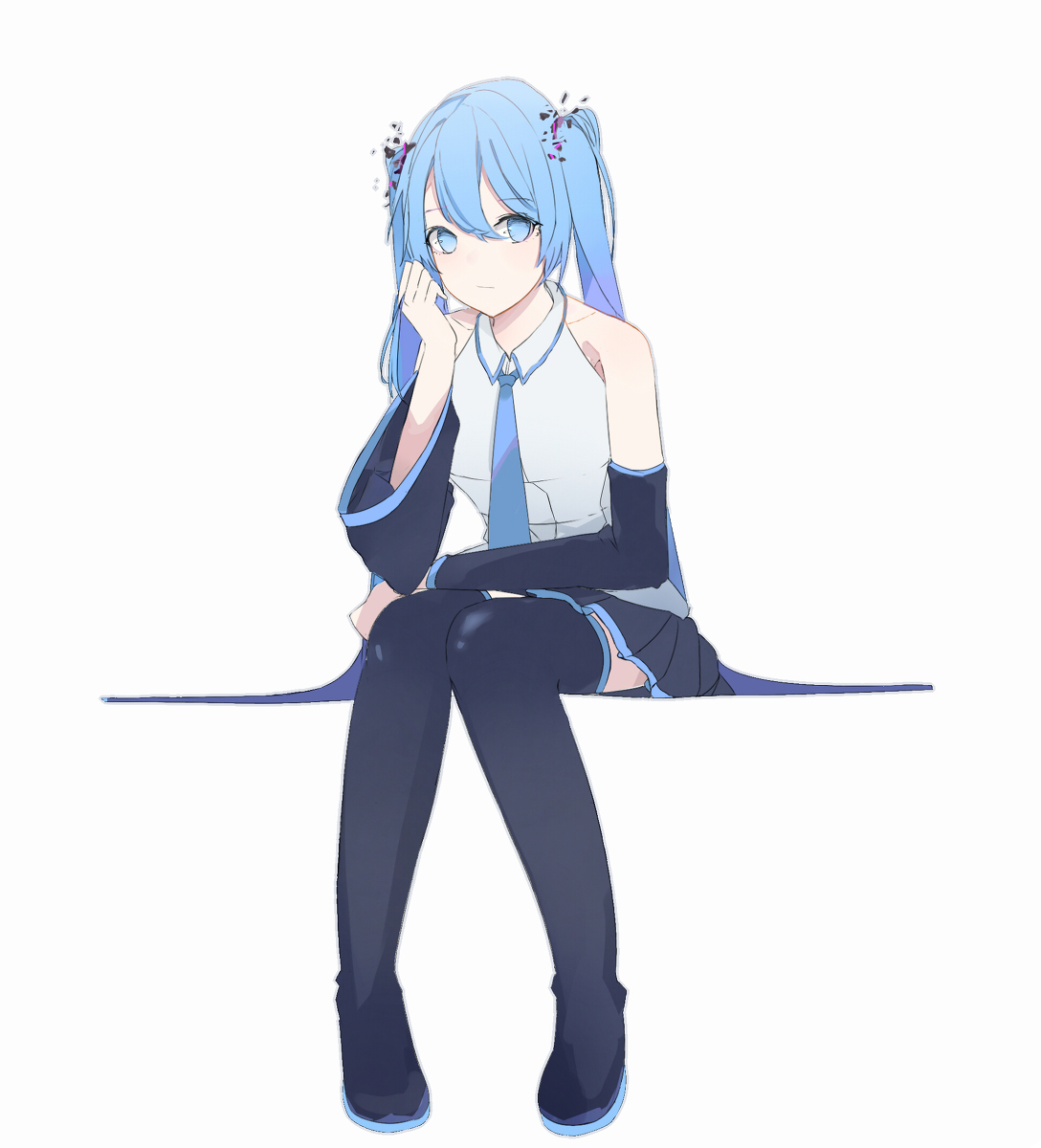 This is a pixiv picture whose title is 水平線.