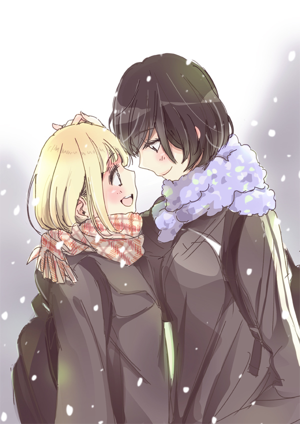 This is a pixiv picture whose title is 雪の日.