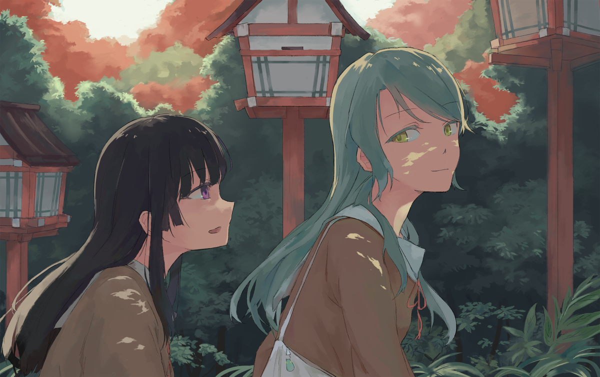 This is a pixiv picture whose title is 花咲川二年-修学旅行.