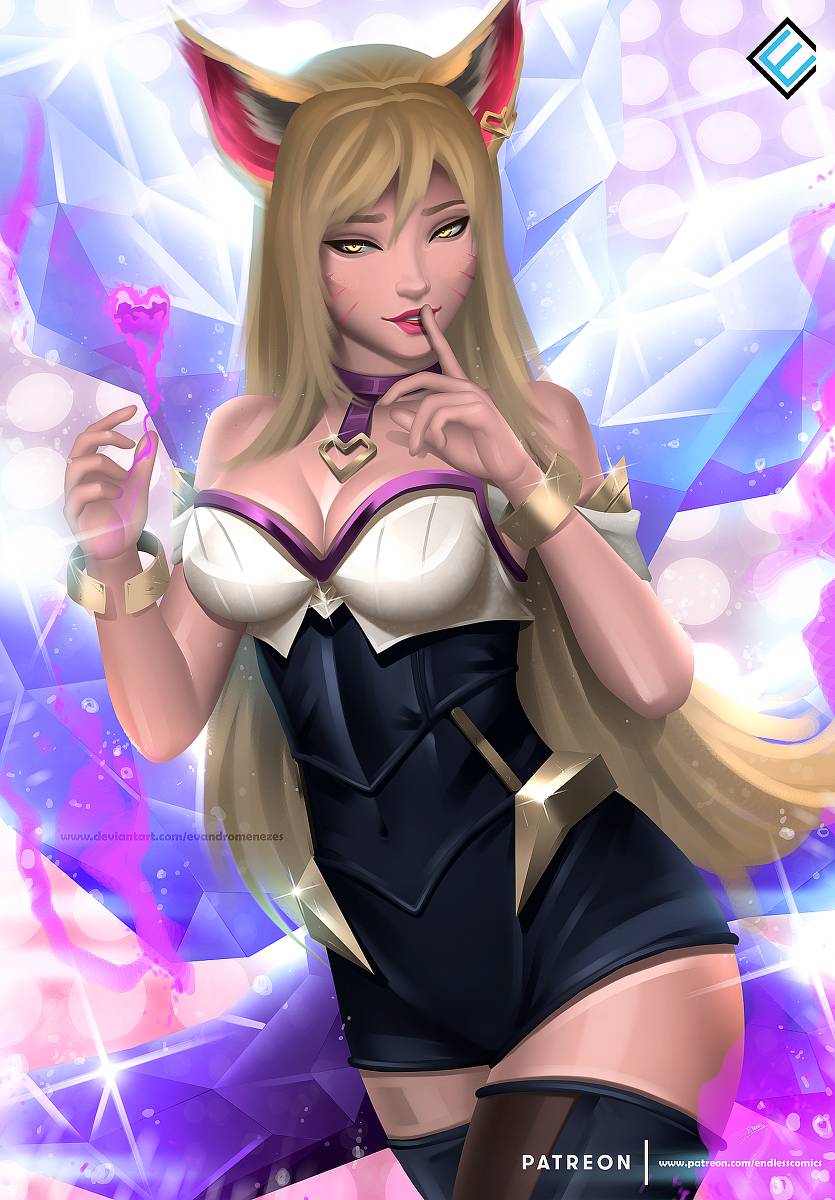 This is a pixiv picture whose title is KDA Ahri.