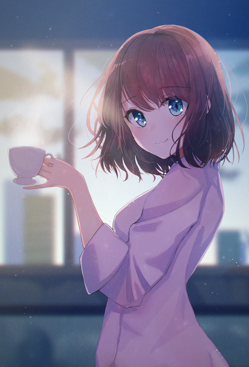 This is a pixiv picture whose title is 「おはよ」.