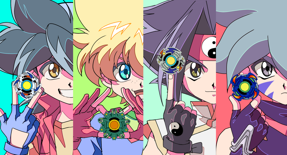 This is a pixiv picture whose title is ベイブレっ子詰め.