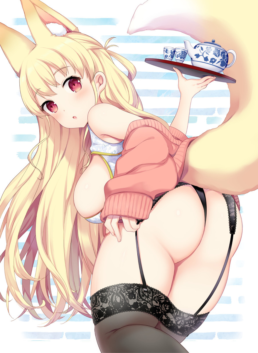 This is a pixiv picture whose title is ぷりけつね.