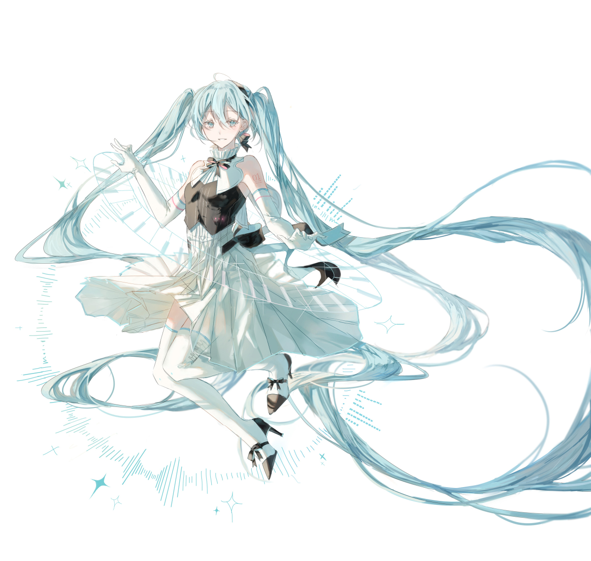 This is a pixiv picture whose title is 初音ミクシンフォニー.