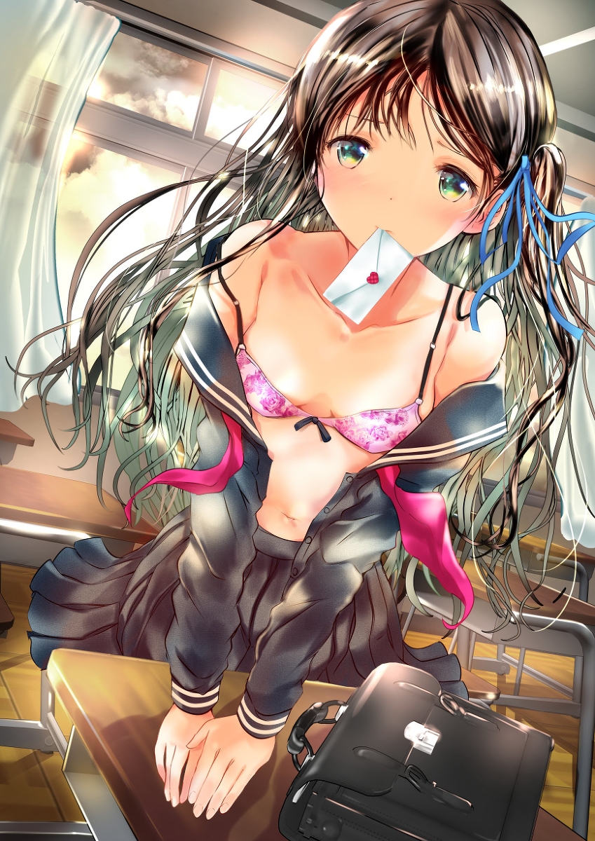 This is a pixiv picture whose title is 不器用告白 後輩ちゃん.