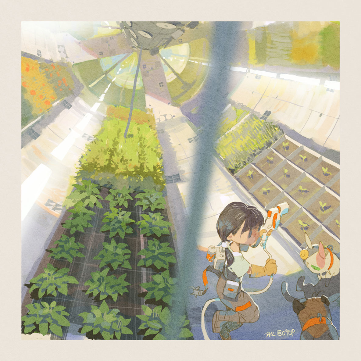 This is a pixiv picture whose title is 【ETHER AIRLINE】#1-The farm.