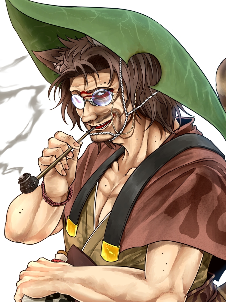 This is a pixiv picture whose title is 男体化マミゾウさん.