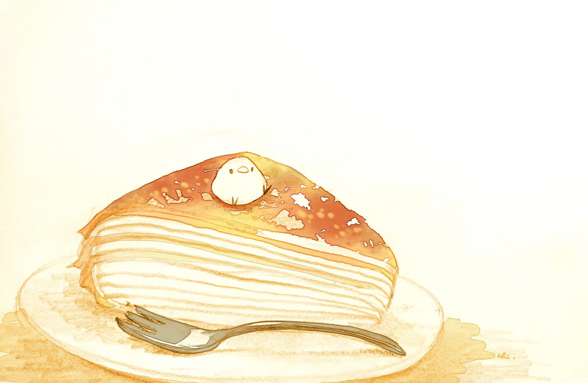 This is a pixiv picture whose title is クリームチーズミルクレープ.