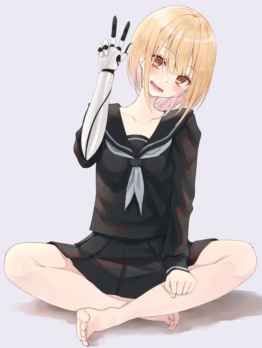 This is a pixiv picture whose title is 義手.