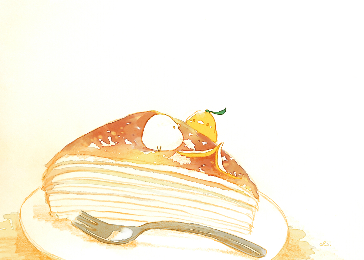 This is a pixiv picture whose title is ゆずチーズミルクレープ.