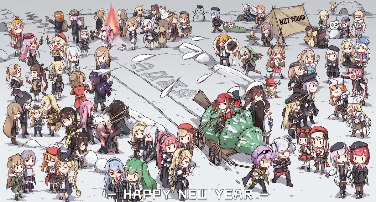 This is a pixiv picture whose title is 少女前线 新年快乐！.