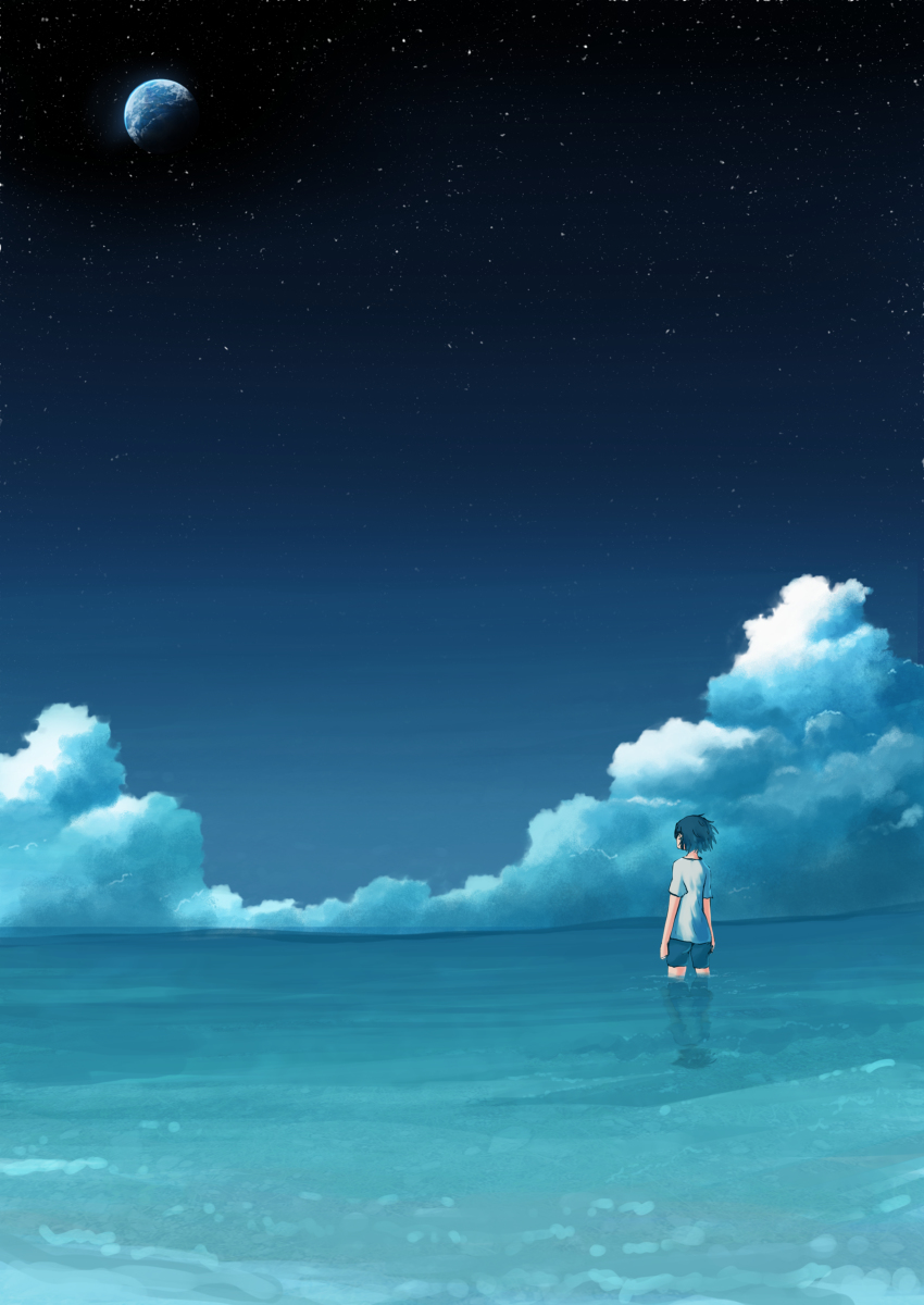 This is a pixiv picture whose title is Hometown sea.