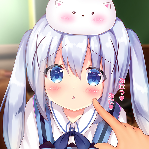 This is a pixiv picture whose title is チノちゃんのほっぺをぷにぷにしたい♥.