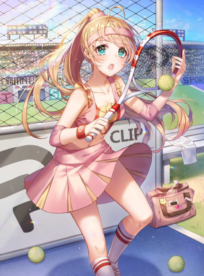 This is a pixiv picture whose title is Tennis practice!.
