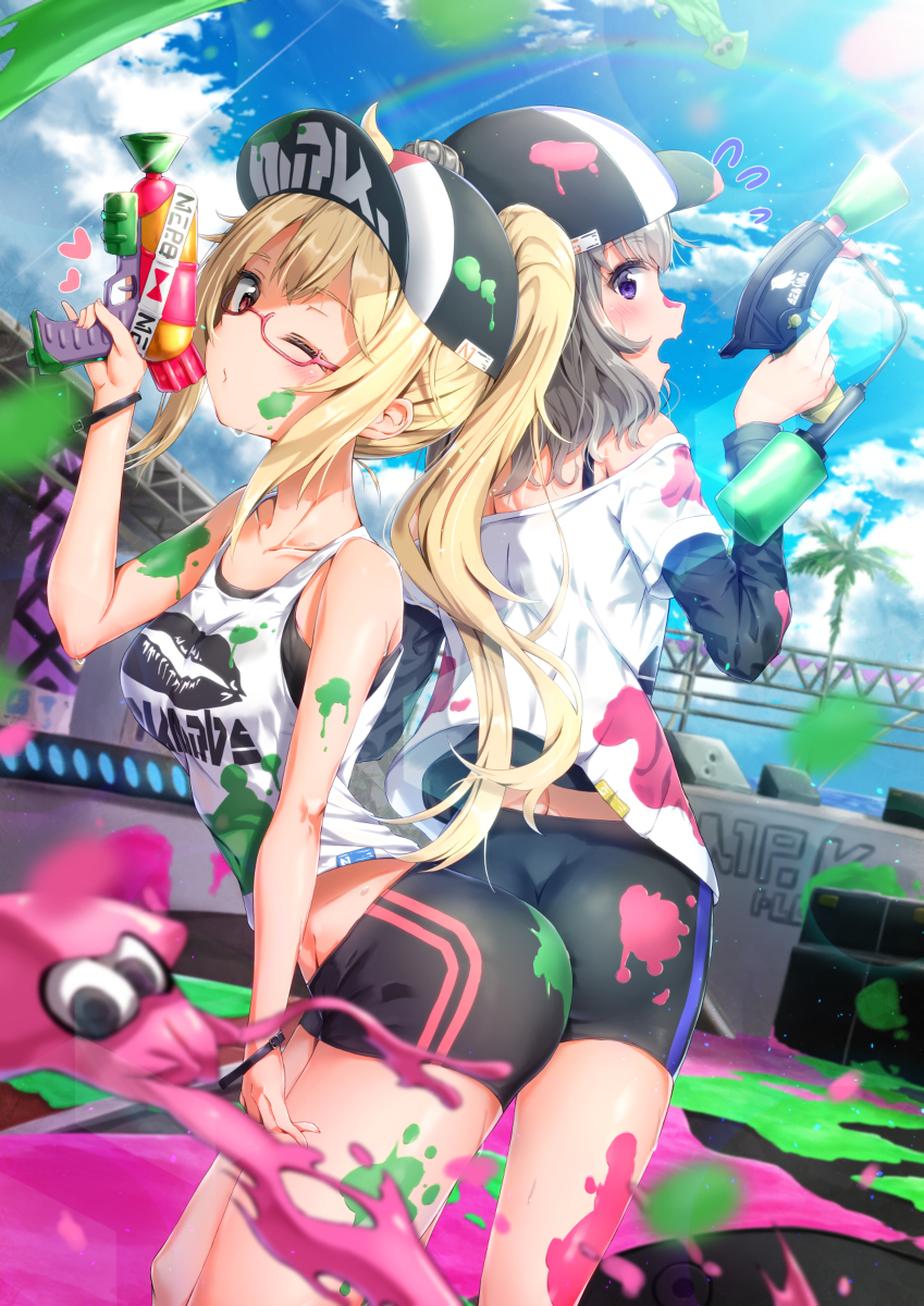 This is a pixiv picture whose title is 🍈🕊🦑.