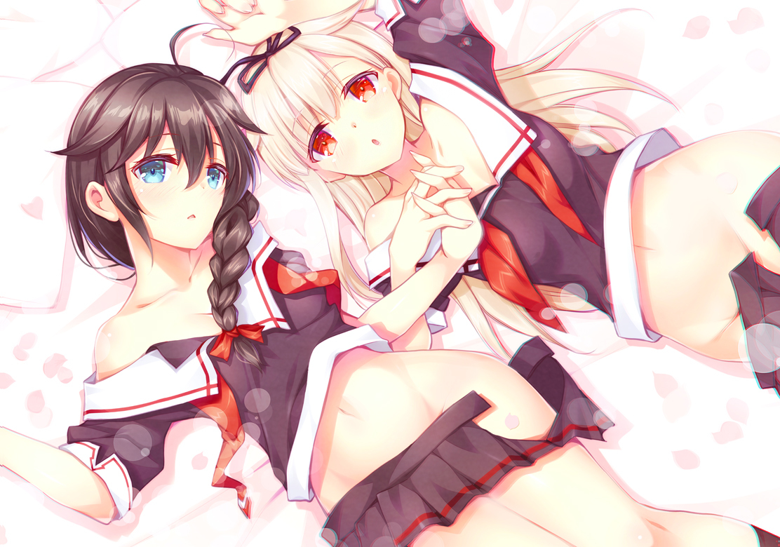 This is a pixiv picture whose title is 夕時雨.