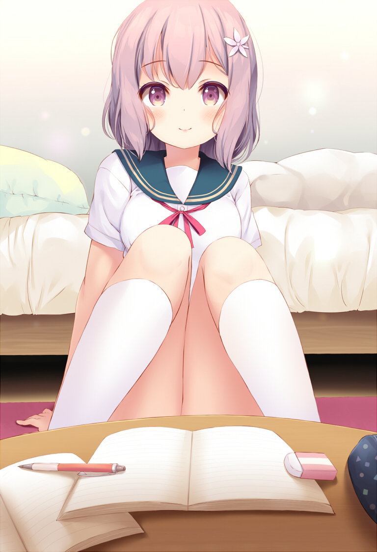 This is a pixiv picture whose title is お勉強より….