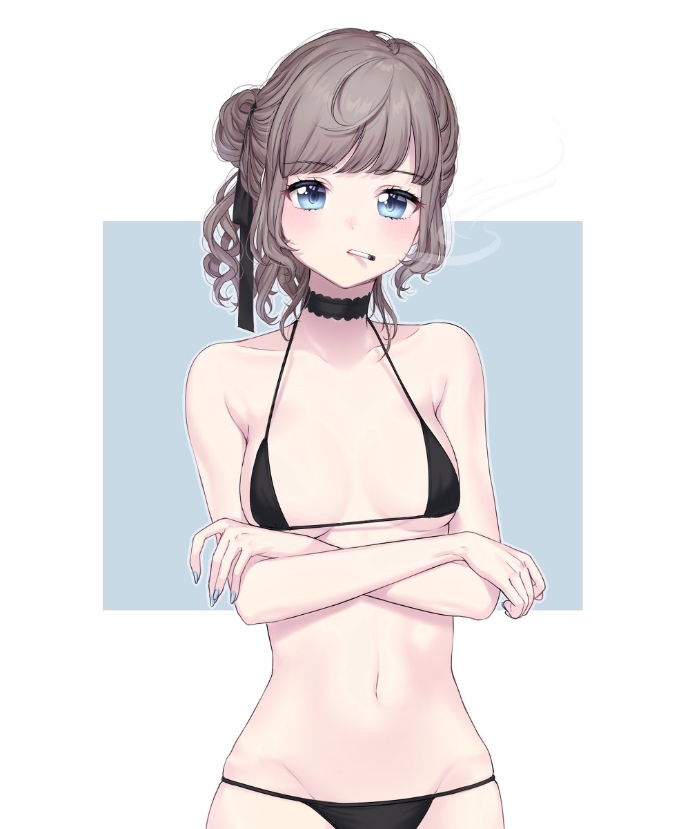 This is a pixiv picture whose title is 「・・・」.