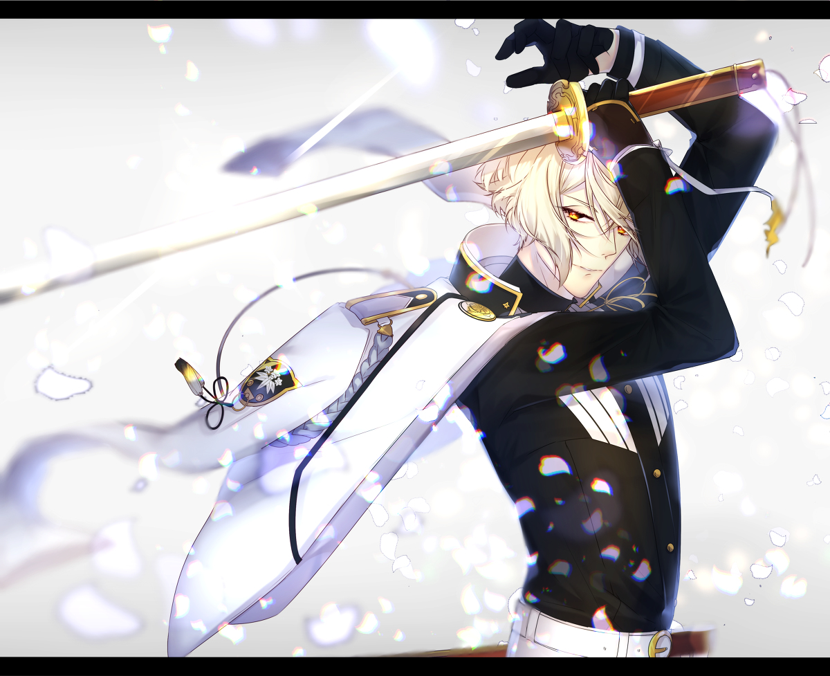 This is a pixiv picture whose title is 髭切.