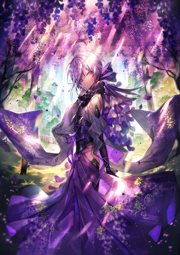 This is a pixiv picture whose title is 藤.