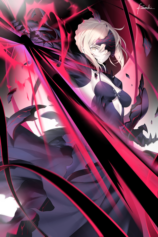 This is a pixiv picture whose title is セイバーオルタさん壊.