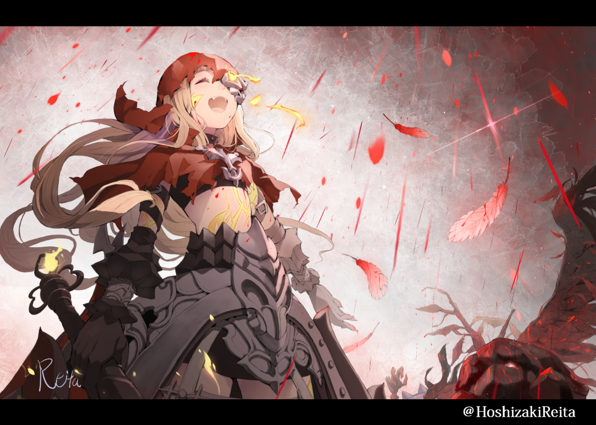 This is a pixiv picture whose title is 血の雨.