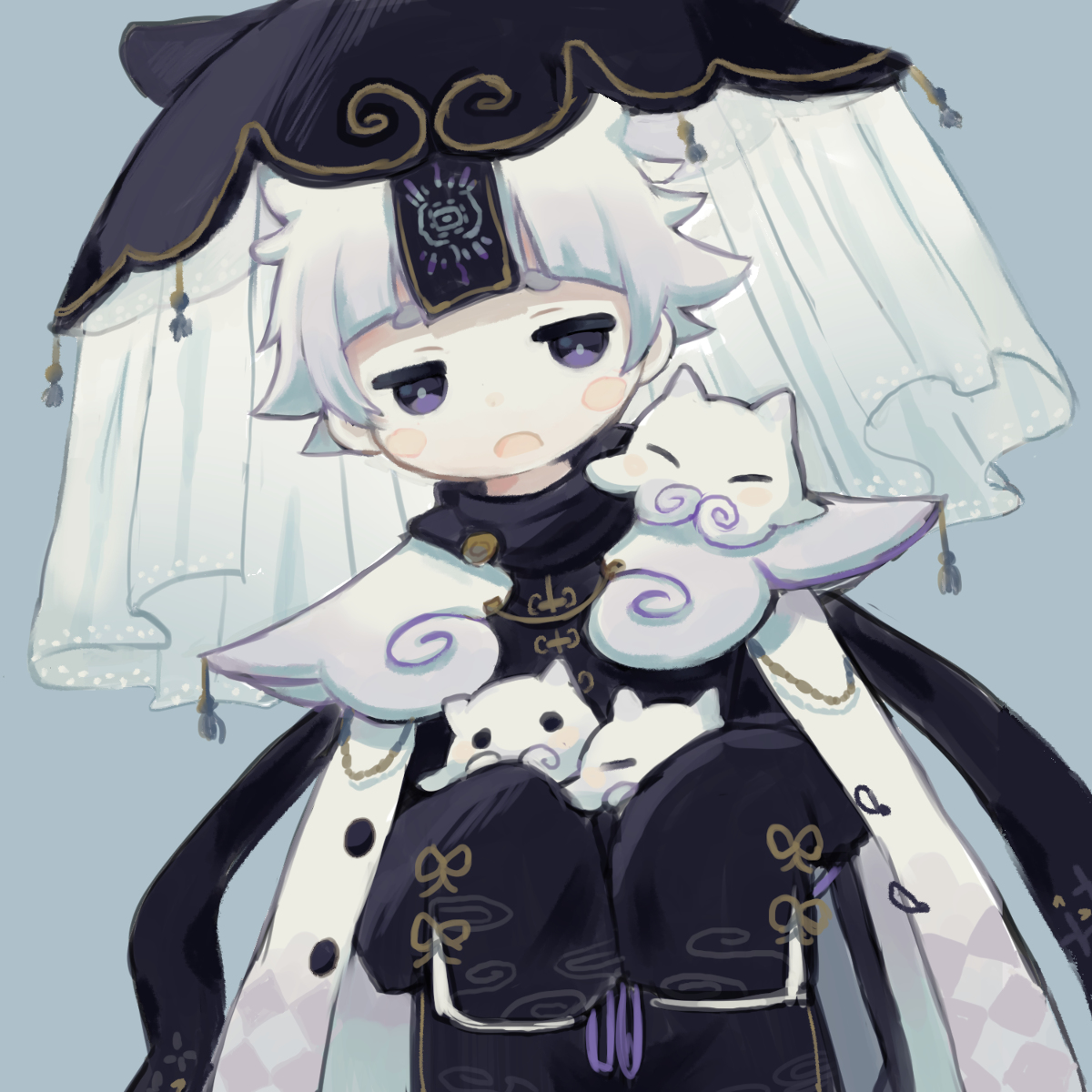 This is a pixiv picture whose title is めんだこキョンシー.