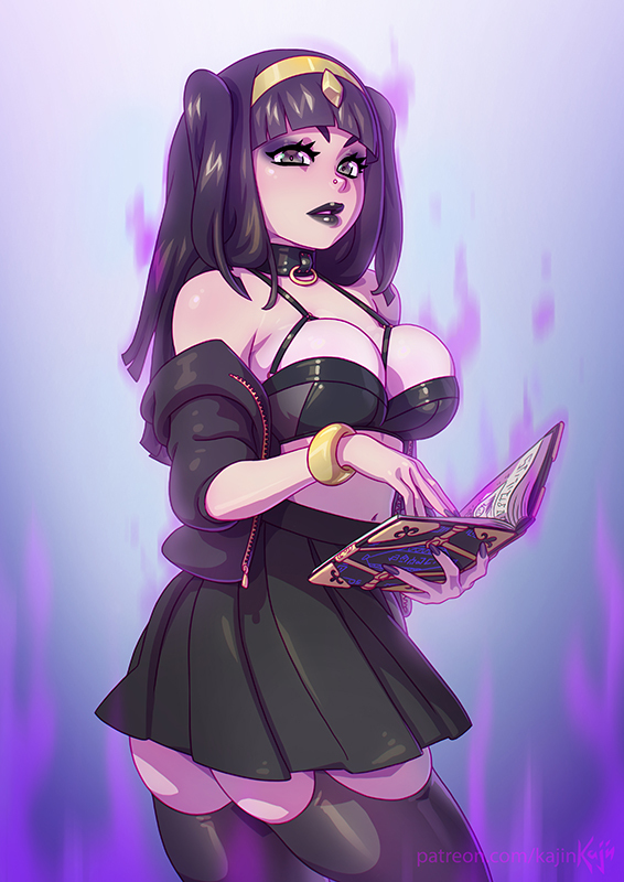 This is a pixiv picture whose title is Casual Goth Tharja.