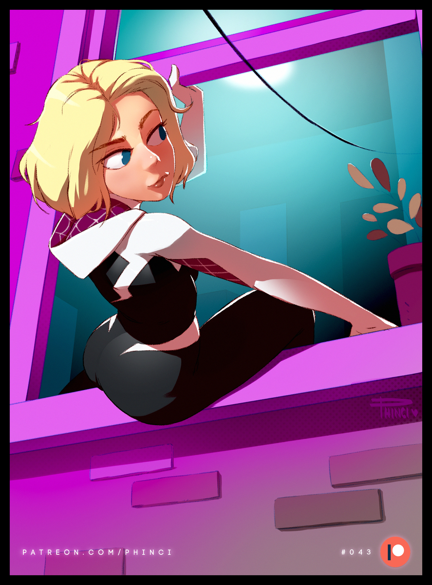 This is a pixiv picture whose title is Spidergwen.