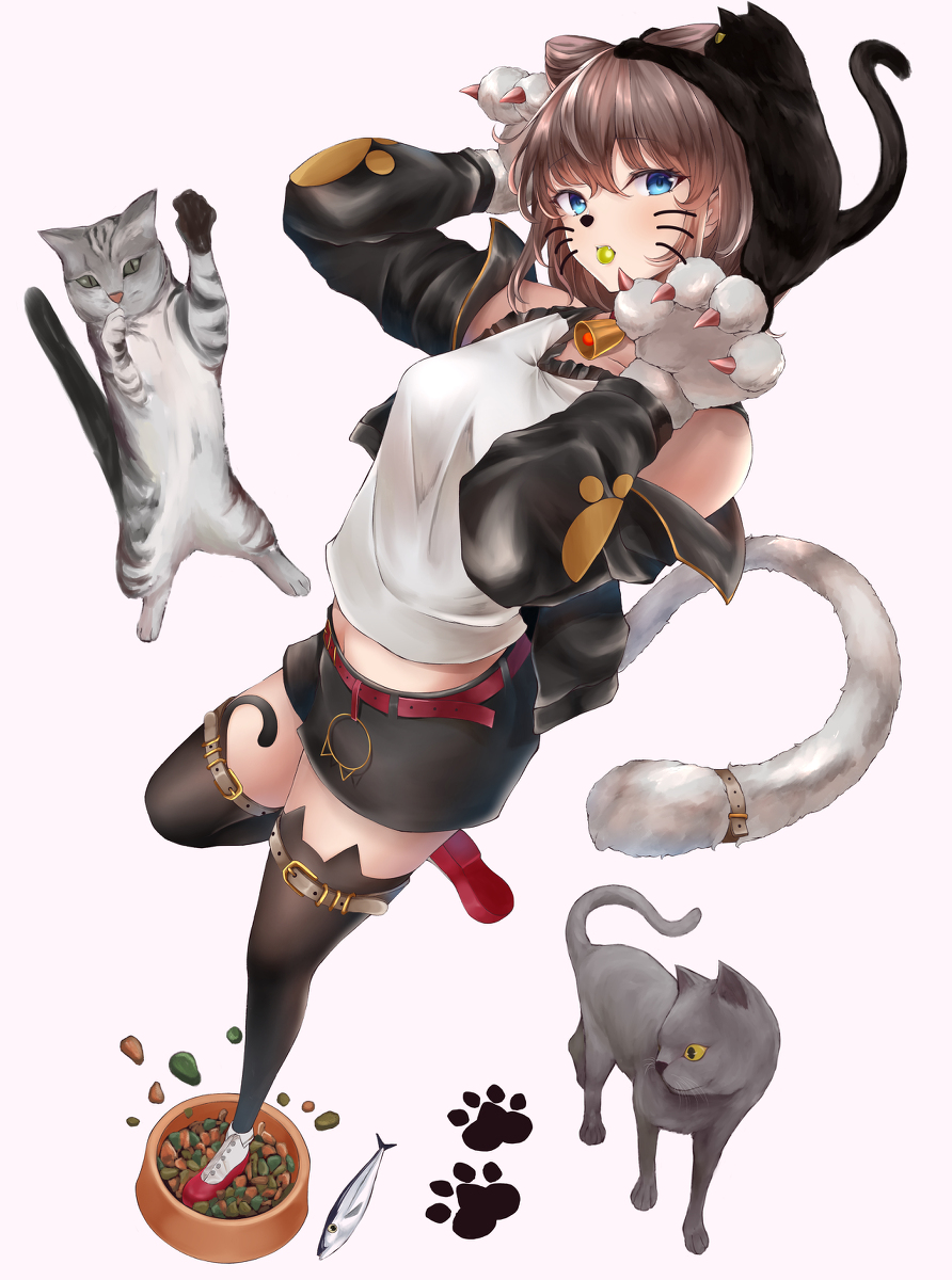 This is a pixiv picture whose title is 猫.