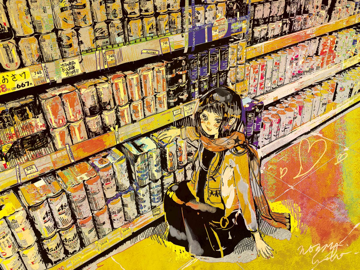This is a pixiv picture whose title is 今夜はどれのむー？？.