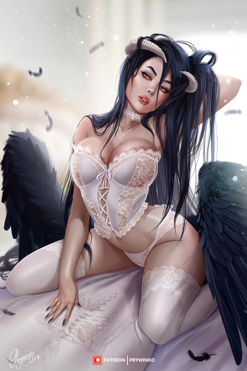 This is a pixiv picture whose title is Albedo.