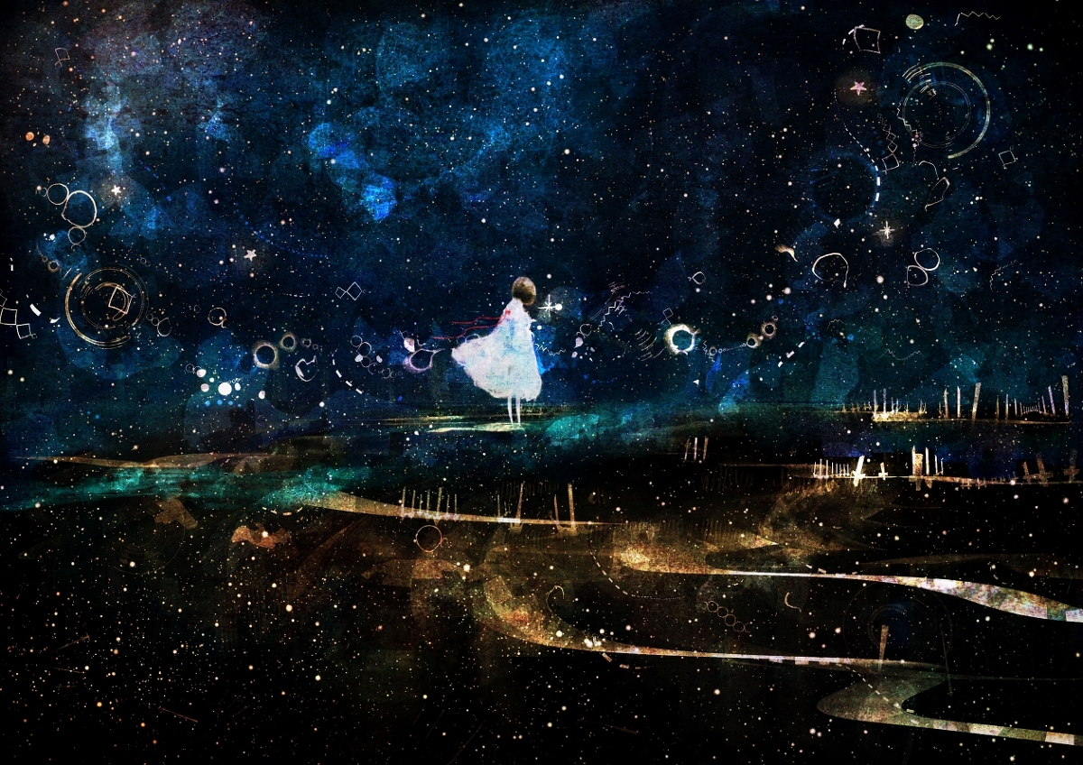 This is a pixiv picture whose title is 夜明.