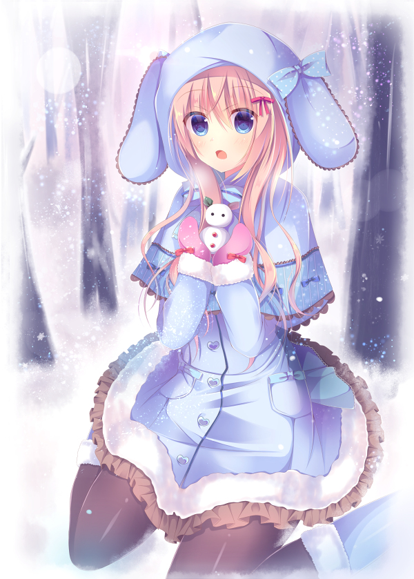 This is a pixiv picture whose title is ❄️⛄🐇.