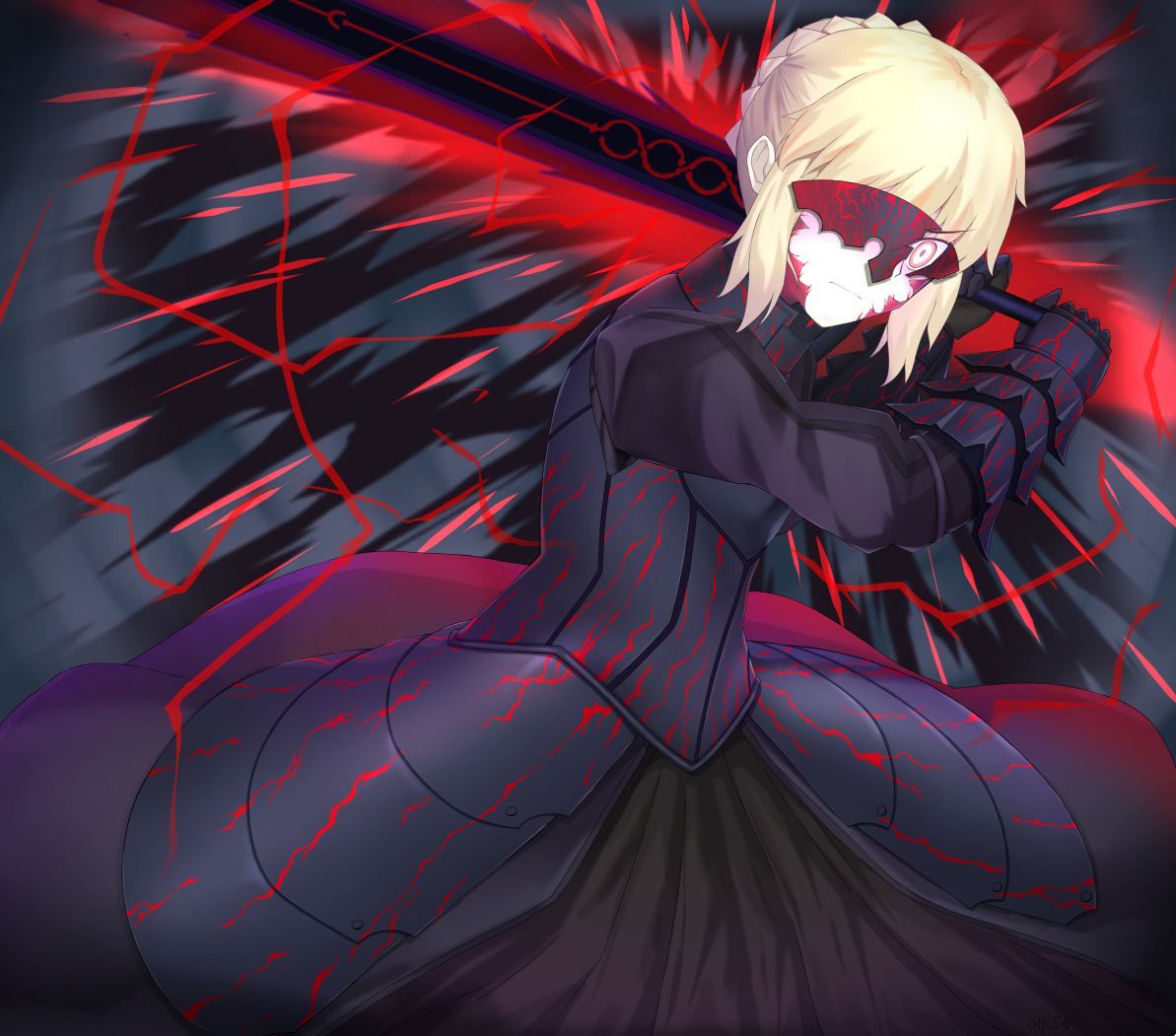 This is a pixiv picture whose title is セイバーオルタ.